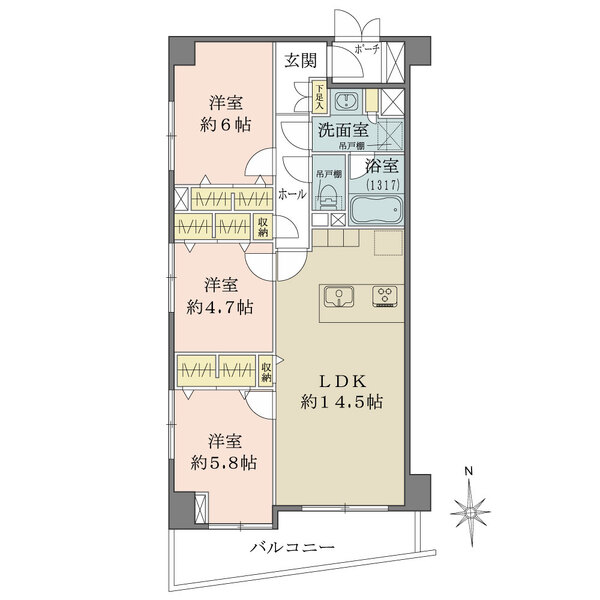 藤和シティホームズ明大前弐番館の間取図