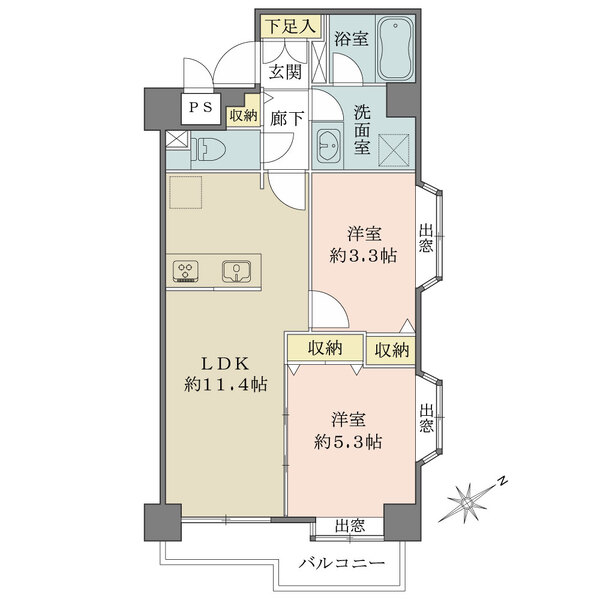 荻窪三丁目シティハウスの間取図