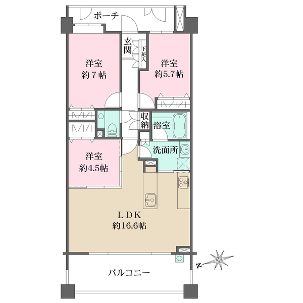 グランシュテル杉並善福寺川公園の間取図