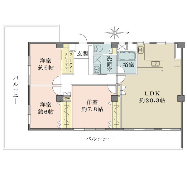 日商岩井方南町マンションの間取図