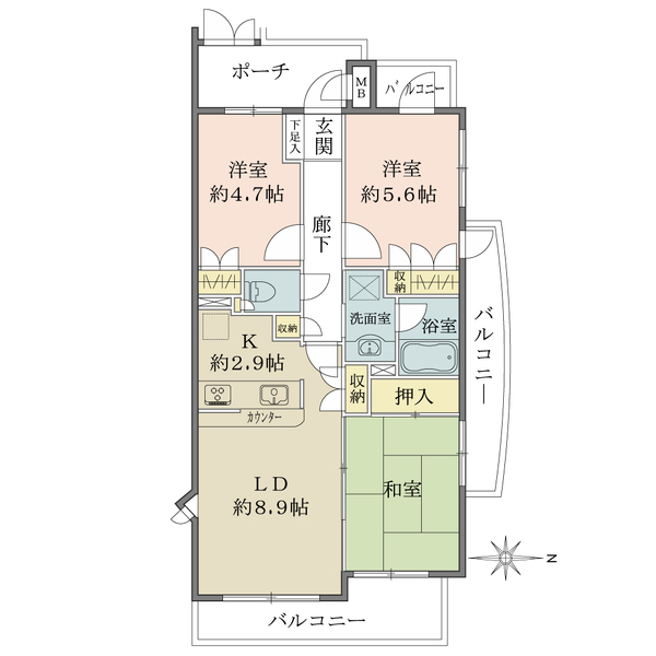藤和ライブタウン石神井公園の間取図