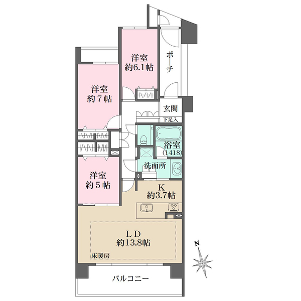 ファミールグラン高井戸デュープレックスの間取図