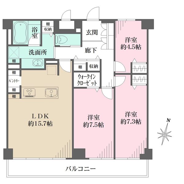 パレス永福の間取図