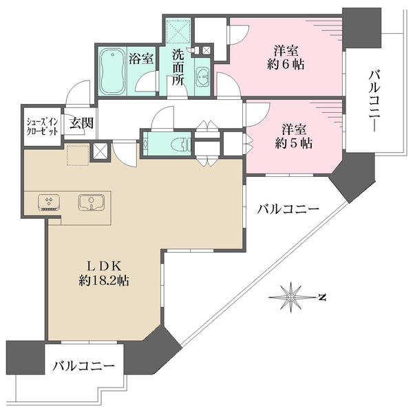 シティタワー国分寺ザ・ツインウエストの間取図