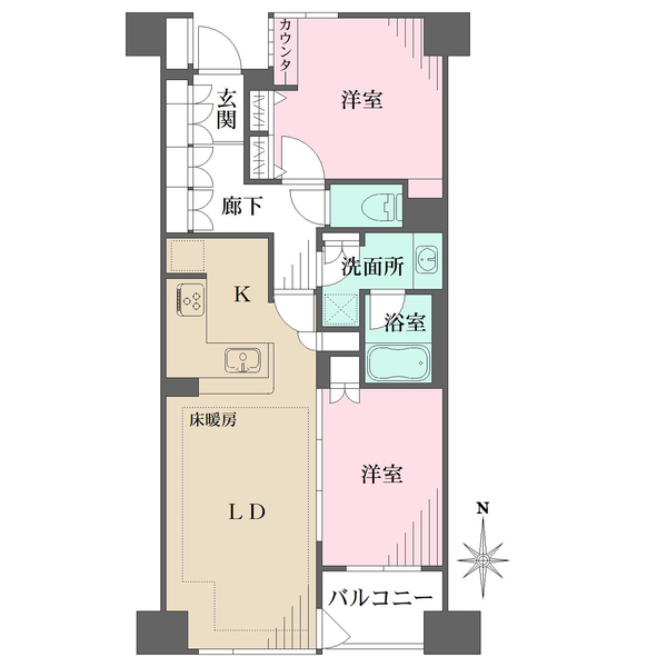 シティハウス中野新橋の間取図