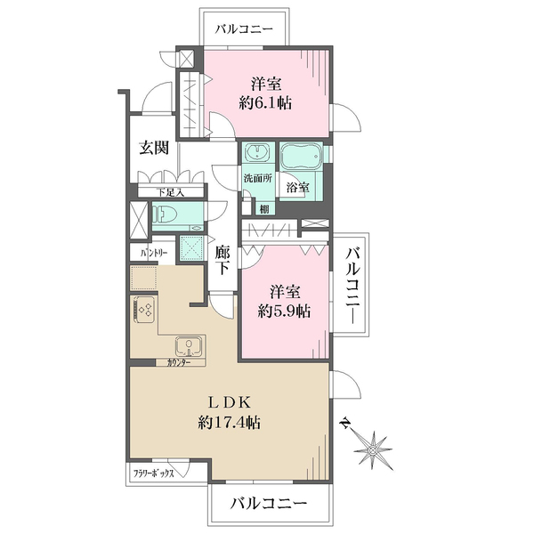 コスモ南阿佐ヶ谷ヒルハウスの間取図
