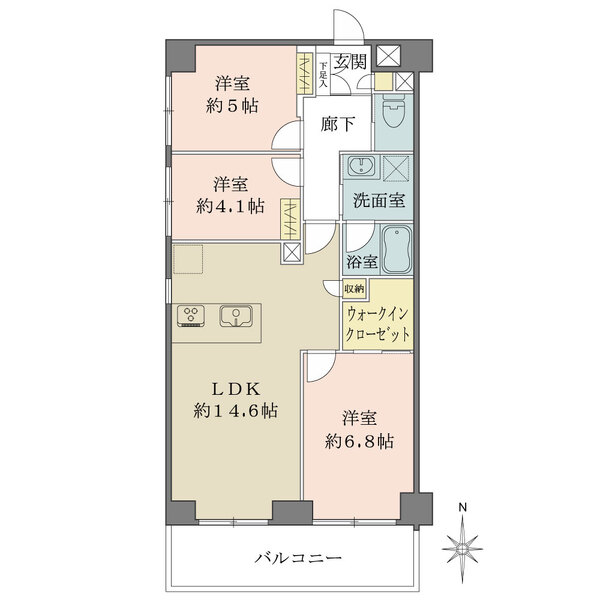 国立東壱番館の間取図
