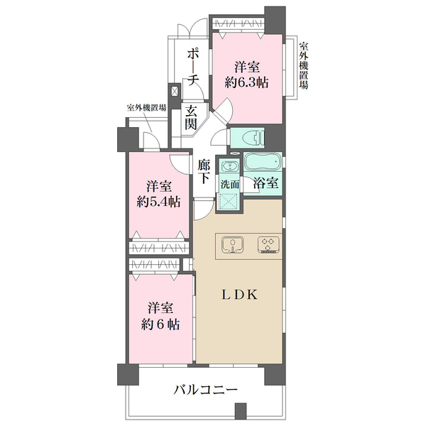 ゴールドパレス住吉の間取図