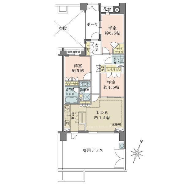 パークハウス松ノ木の間取図