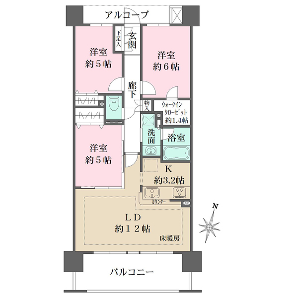 クレストシティタワーズ浦安の間取図