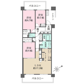 ファミールグラン高井戸デュープレックスの間取図