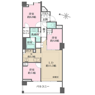 パークホームズ西永福の間取図