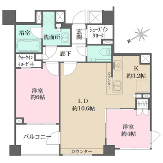 クレヴィア西荻窪の間取図