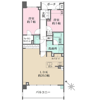 ヴィークコート浜田山の間取図