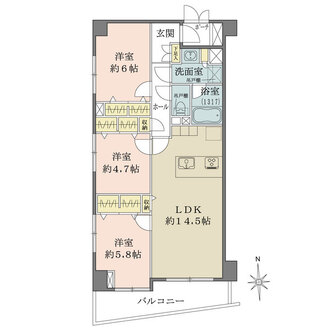 藤和シティホームズ明大前弐番館の間取図