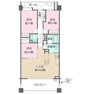 グランシュテル杉並善福寺川公園の間取図