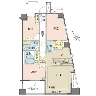 ザ・パークハウス浜田山の間取図
