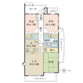 藤和ライブタウン石神井公園の間取図