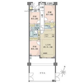 パークハウス荻窪の間取図