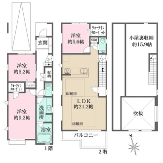 杉並区久我山5丁目　B号棟の間取図