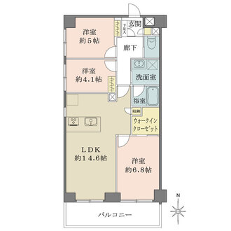 国立東壱番館の間取図