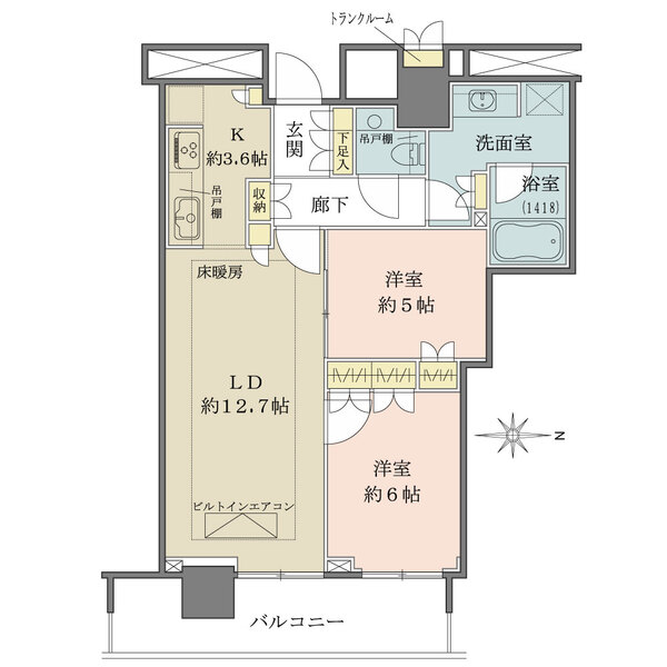 ザ・パークハウス晴海タワーズティアロレジデンスの間取図