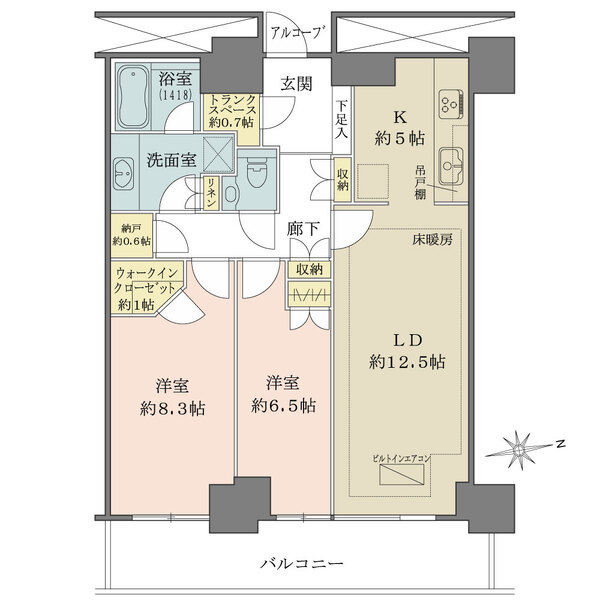 Wコンフォートタワーズ　EASTの間取図