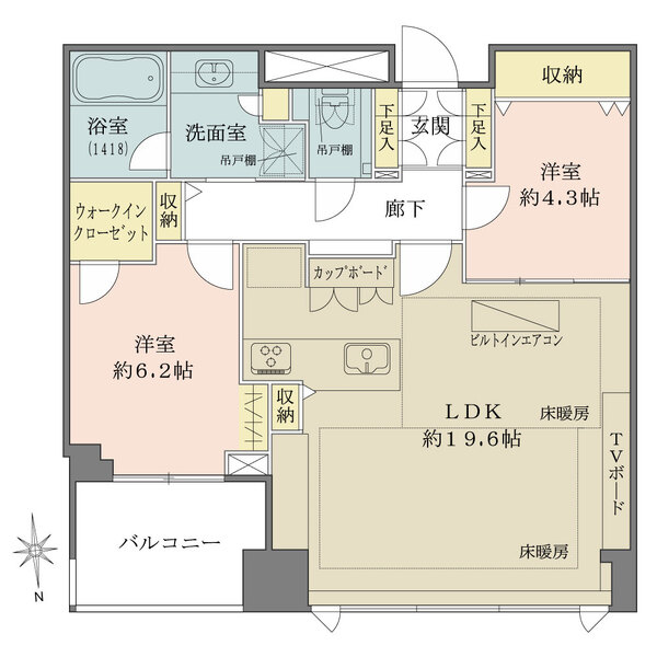 シティタワーズ豊洲ザ・シンボルの間取図