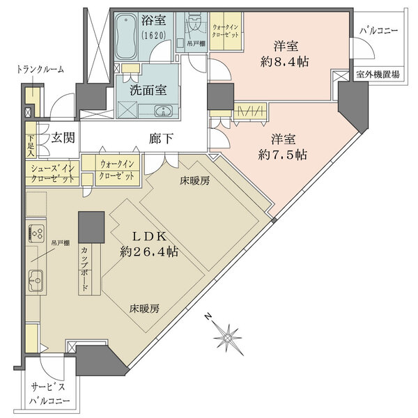 アップルタワー東京キャナルコートの間取図