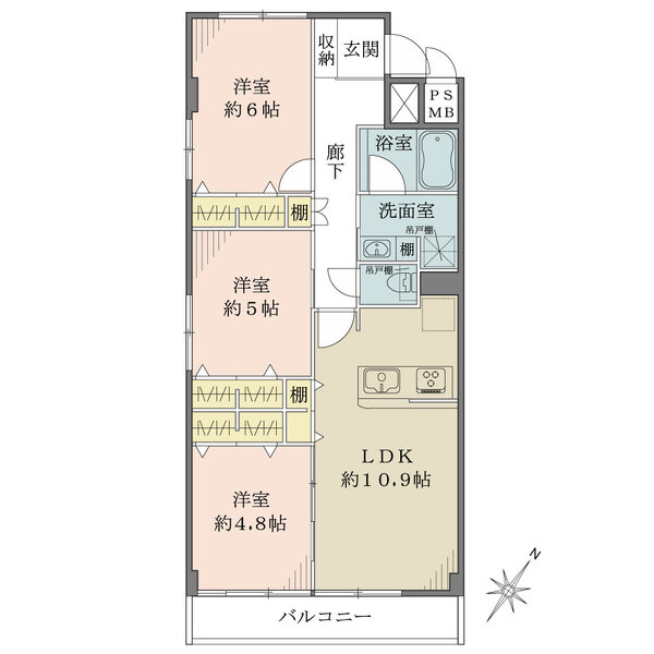 秀和月島レジデンスの間取図