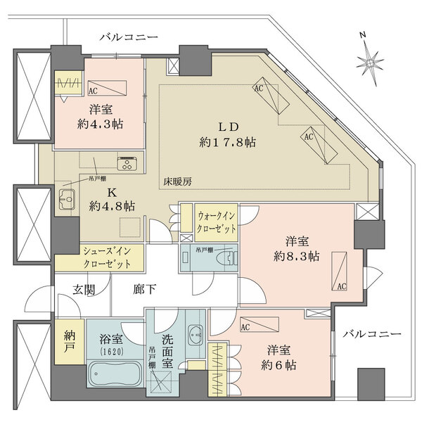 勝どきビュータワーの間取図