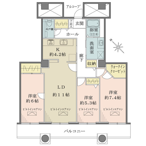 晴海アイランドトリトンスクエアビュータワーの間取図