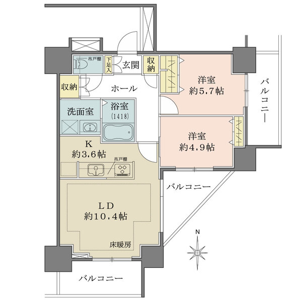 ベイシティ晴海スカイリンクタワーの間取図