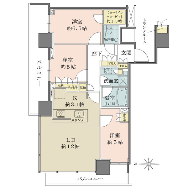 ザ・パークハウス晴海タワーズクロノレジデンスの間取図