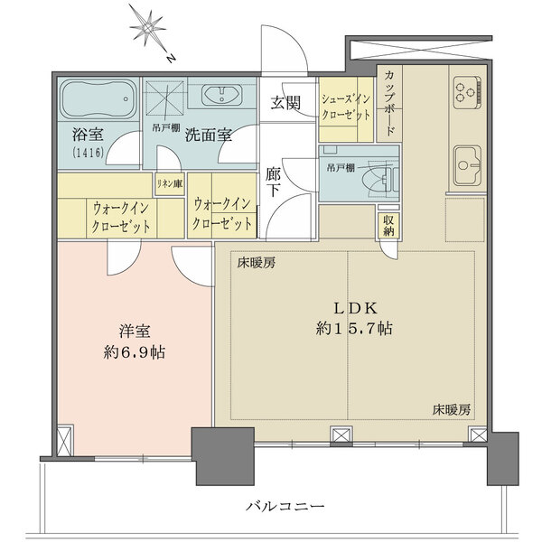 ザ・クレストタワーの間取図