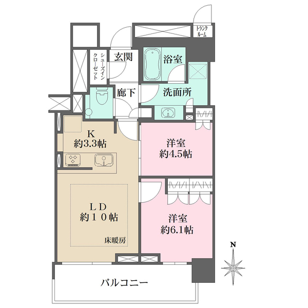 ザ・パークハウス晴海タワーズティアロレジデンスの間取図