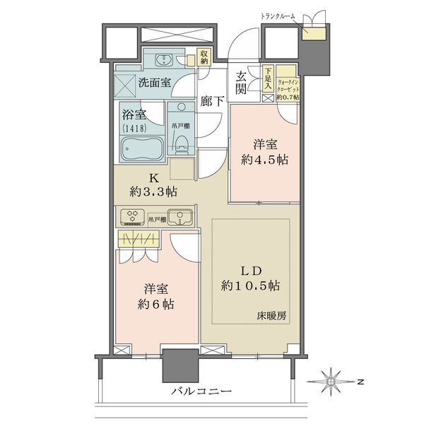ザ・パークハウス晴海タワーズティアロレジデンスの間取図