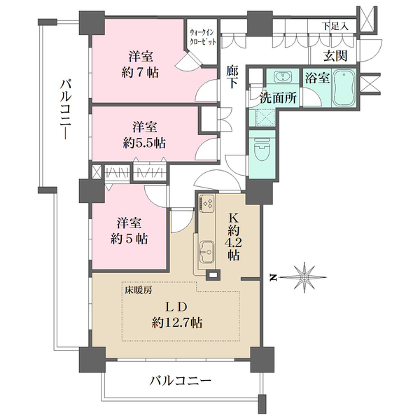 キャナルワーフタワーズの間取図