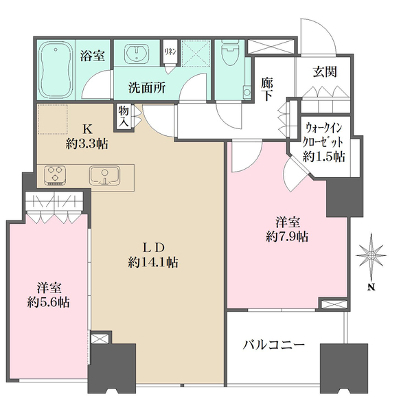 シティタワーズ豊洲ザ・ツインの間取図