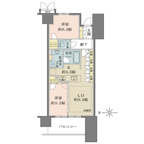 プレミスト有明ガーデンズの間取図
