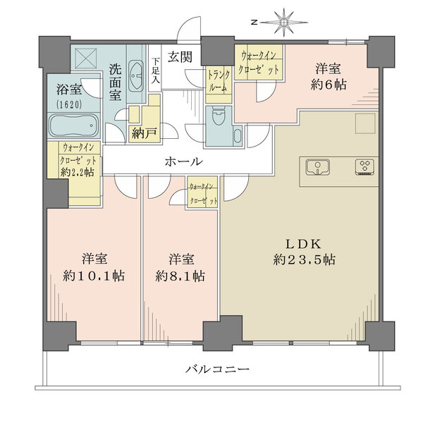 Wコンフォートタワーズ　EASTの間取図
