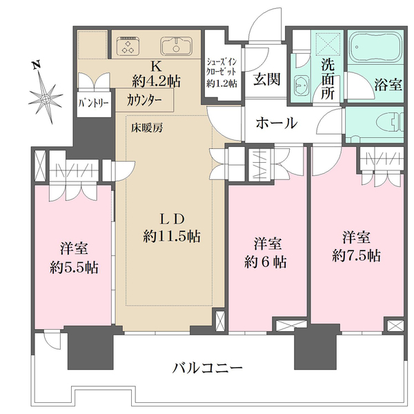 HARUMI FLAG SUN VILLAGEの間取図
