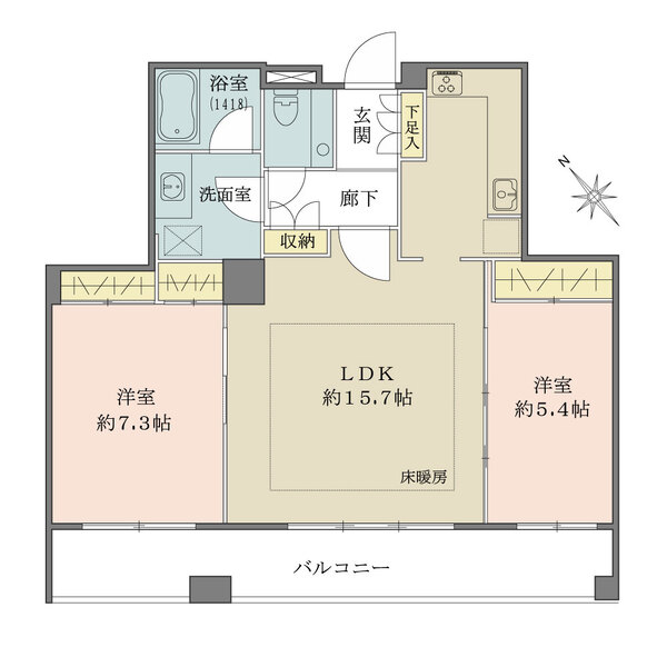 東京ツインパークスの間取図