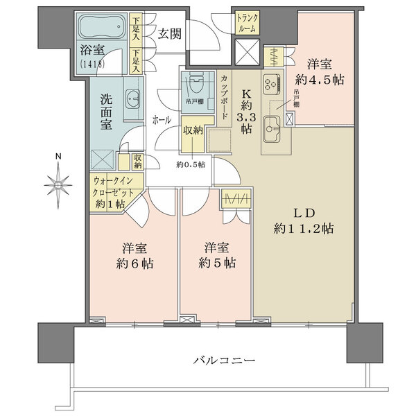 パークタワー晴海の間取図