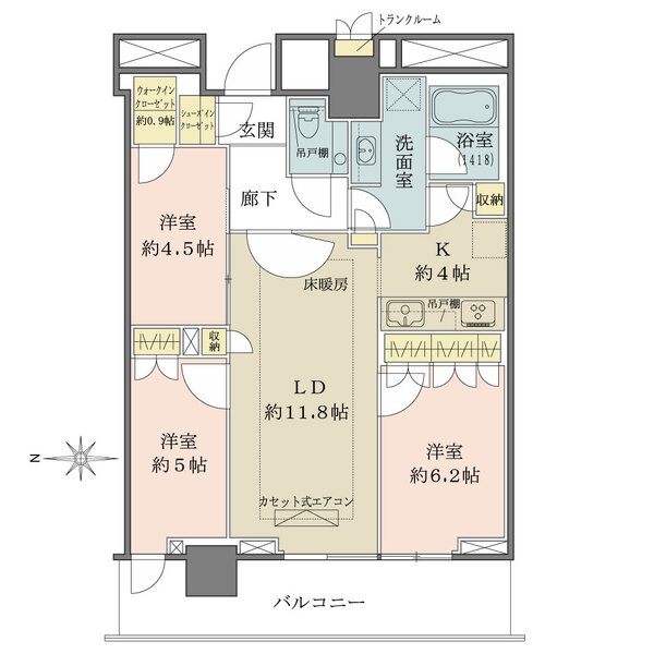 ザ・パークハウス晴海タワーズティアロレジデンスの間取図