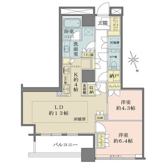 勝どき　ザ・タワーの間取図