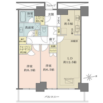 Wコンフォートタワーズ　EASTの間取図