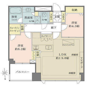 シティタワーズ豊洲ザ・シンボルの間取図