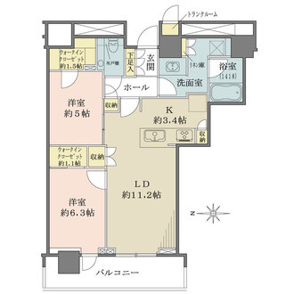 ザ・パークハウス晴海タワーズティアロレジデンスの間取図