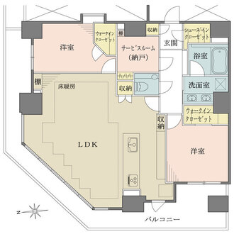 勝どきビュータワーの間取図